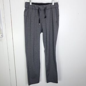 Lululemon Pants Womens 4 On The Fly Heathered Black Pull On Ankle Athleisure